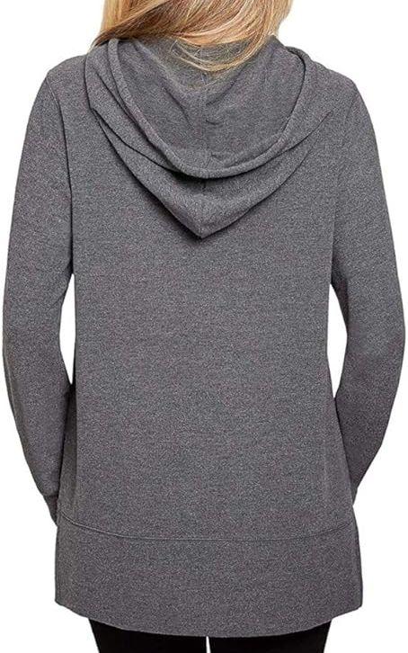 Member's Mark Luxe Knit Hoodie L - Charcoal Grey Heather