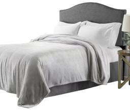 Member's Mark Queen Plush Blanket - Gray