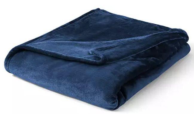 Member's Mark  Queen Plush Blanket - Navy - Brand New
