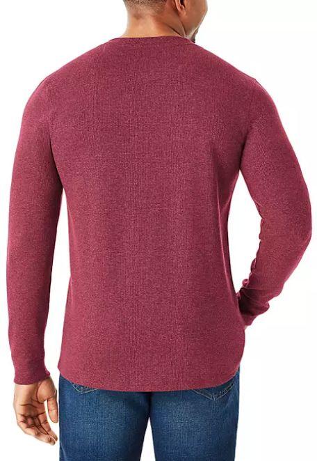 Member's Mark Thermal Henley - M - Port Heather
