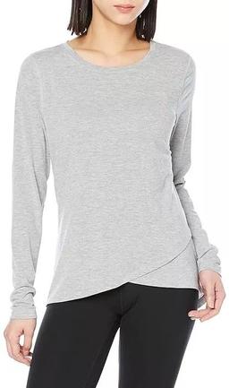 Member's Mark Women's Favorite Cross Front Tee Large - Grey Heather