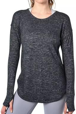 Member's Mark Women's Soft Modal Heather Top (L) - Charcoal