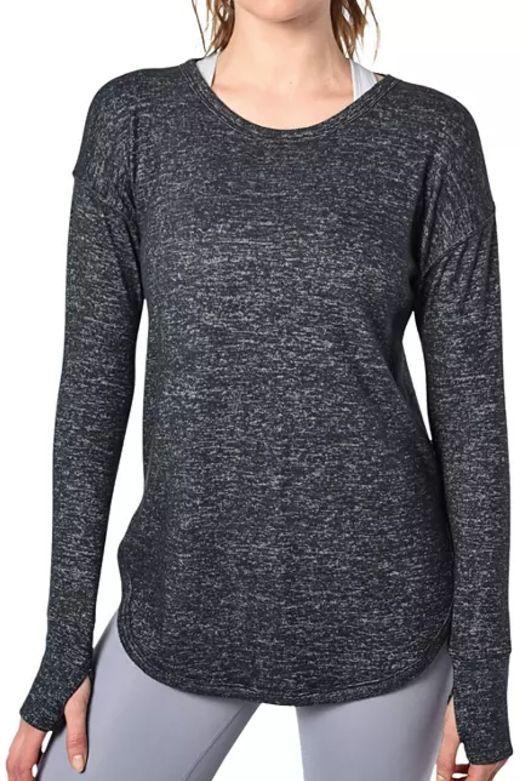 Member's Mark  Women's Soft Modal Heather Top (L) - Charcoal - Brand New