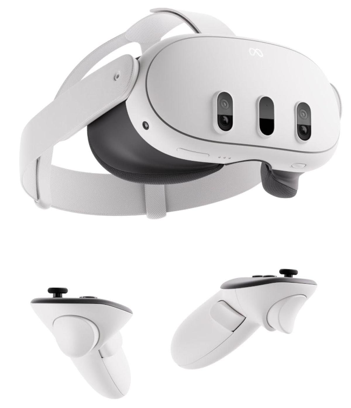 Refurbished Meta Quest 3 VR Headset Controllers & Charger - Reebelo US