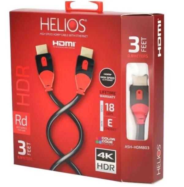 Metra  Helios 3ft 4K HDR High Speed HD Video HDMI Cable - Red - Premium