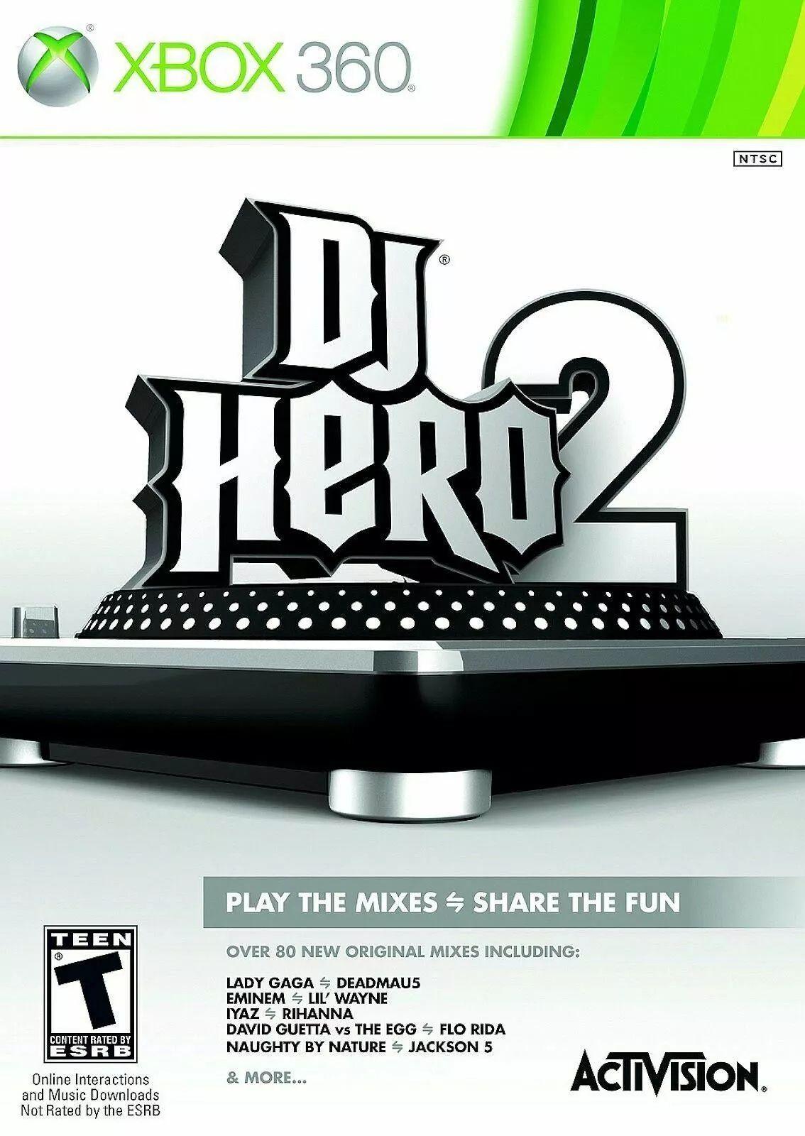 Microsoft  Xbox 360 DJ Hero 2 Video Game - White - Excellent