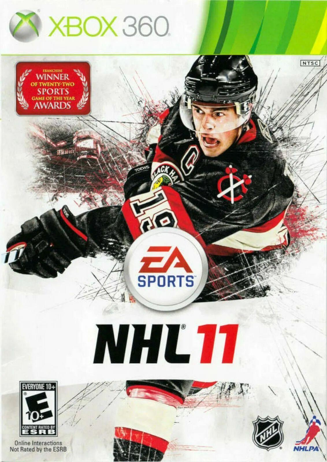 Microsoft  Xbox 360 NHL 11 Hockey Video Game  - Black - Excellent