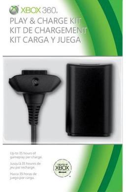 Microsoft Xbox 360 Play and Charge Kit - Black