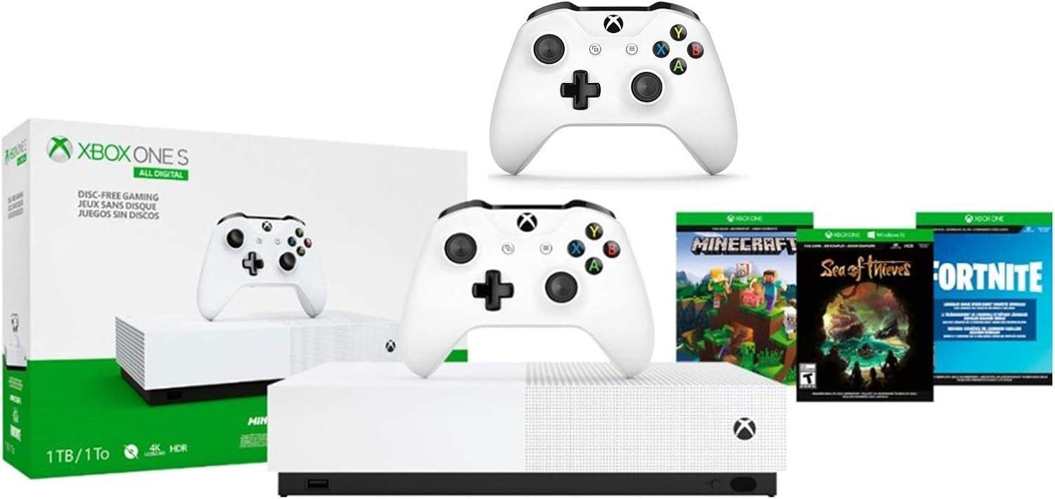 Microsoft  Xbox One S All-Digital Edition (Bundle) - 1TB - Robot White - Excellent