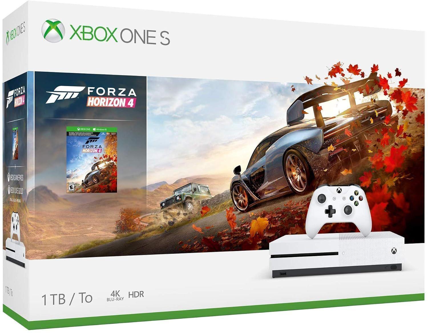 Microsoft Xbox One S Disc Edition (Bundle) - 1TB - Forza Horizon 4 Bundle