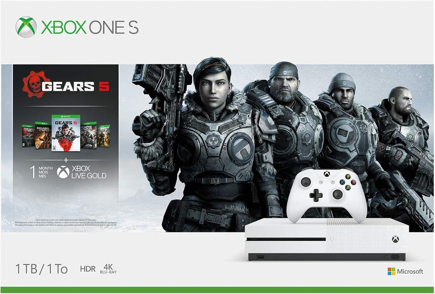 Microsoft Xbox One S Disc Edition (Bundle) - 1TB - Gears 5 Bundle