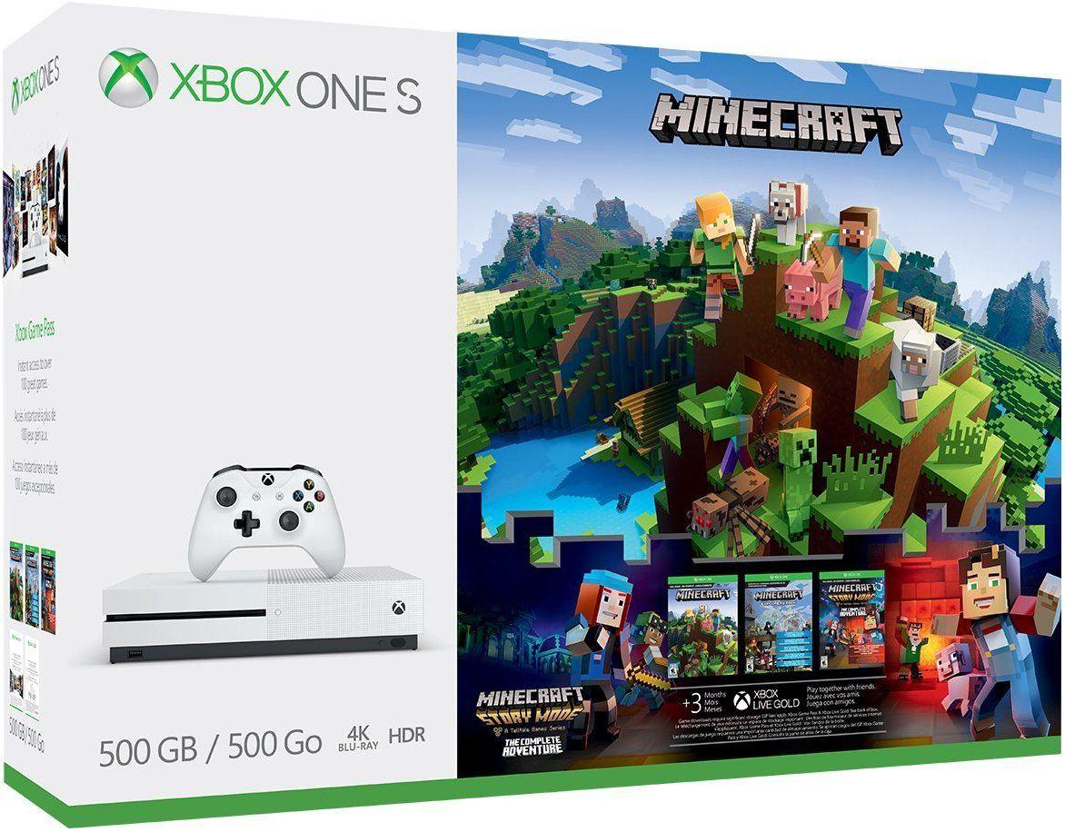 Microsoft Xbox One S Disc Edition (Bundle) - 500GB - Minecraft Bundle (White)