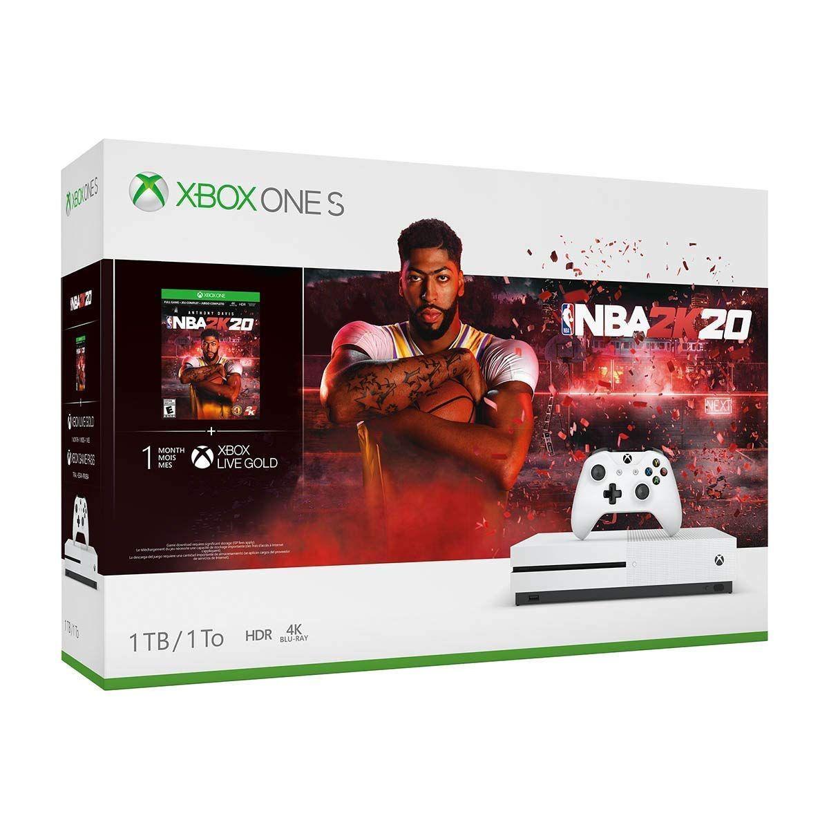 Microsoft  Xbox One S Disc Edition (Bundle) - 1TB - NBA 2K20 Bundle - Excellent