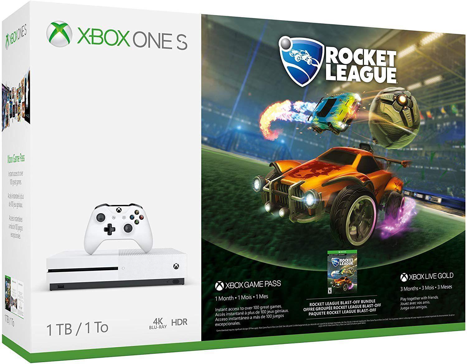 Microsoft Xbox One S Disc Edition (Bundle) - 1TB - Rocket League Blast-Off Bundle