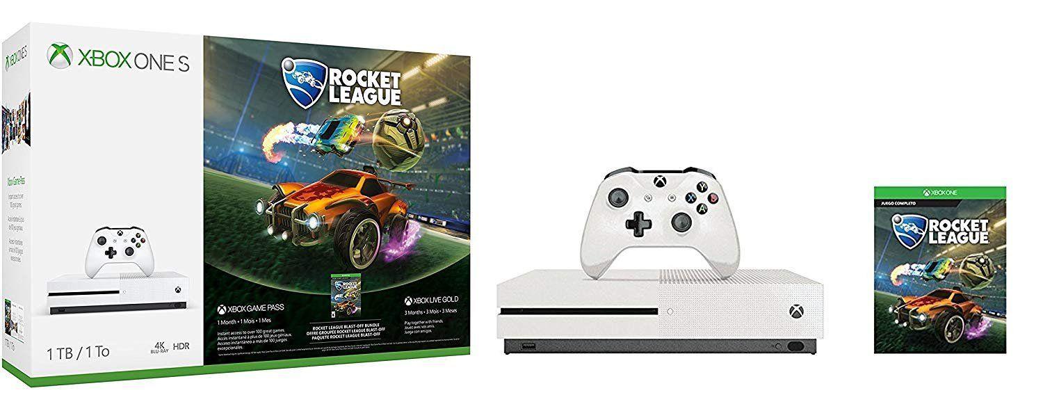 Microsoft Xbox One S Disc Edition (Bundle) - 1TB - Rocket League Blast-Off Bundle