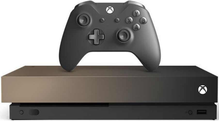 Microsoft Xbox One X Gaming Console - 1TB - Gold Rush Edition with Battlefield V