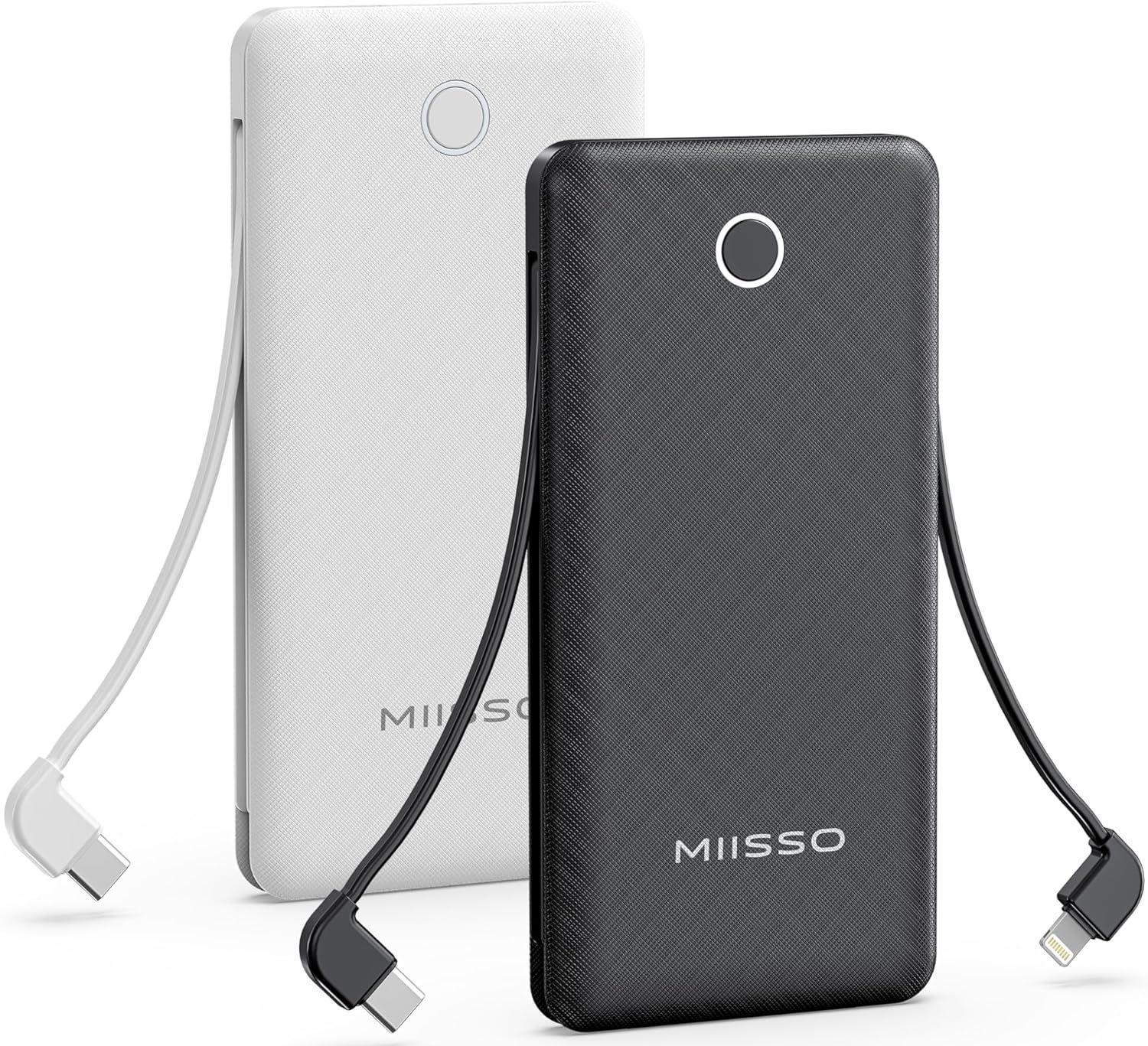 Miisso  10K95 10000mah Power Bank (2-Pack) - Black & White - Brand New
