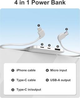 Miisso 10K95 10000mah Power Bank (2-Pack) - Purple & White