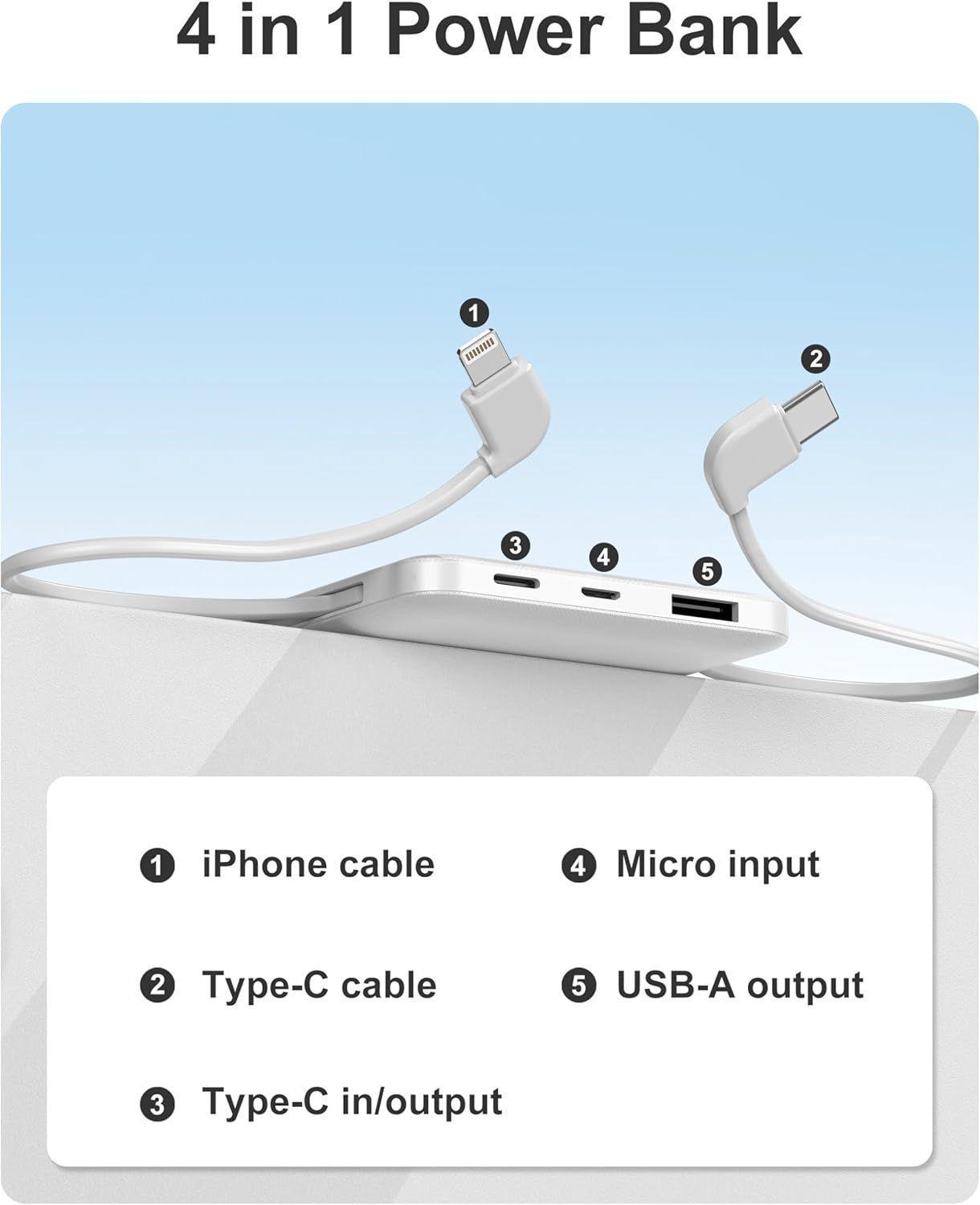 Miisso 10K95 10000mah Power Bank (2-Pack) - Purple & White