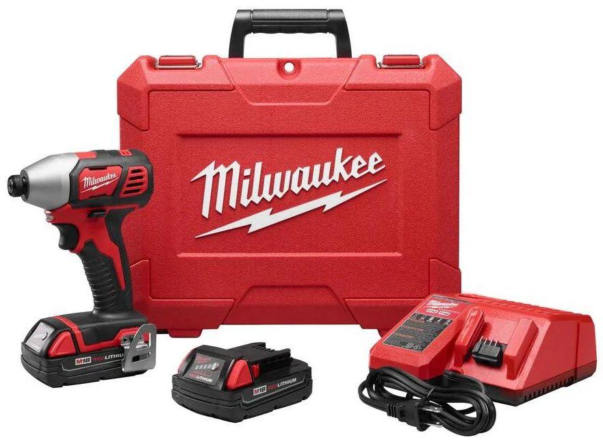 Milwaukee  2656-22CT M18 1/4 in. HEX Impact Driver CP Kit - Red - Acceptable