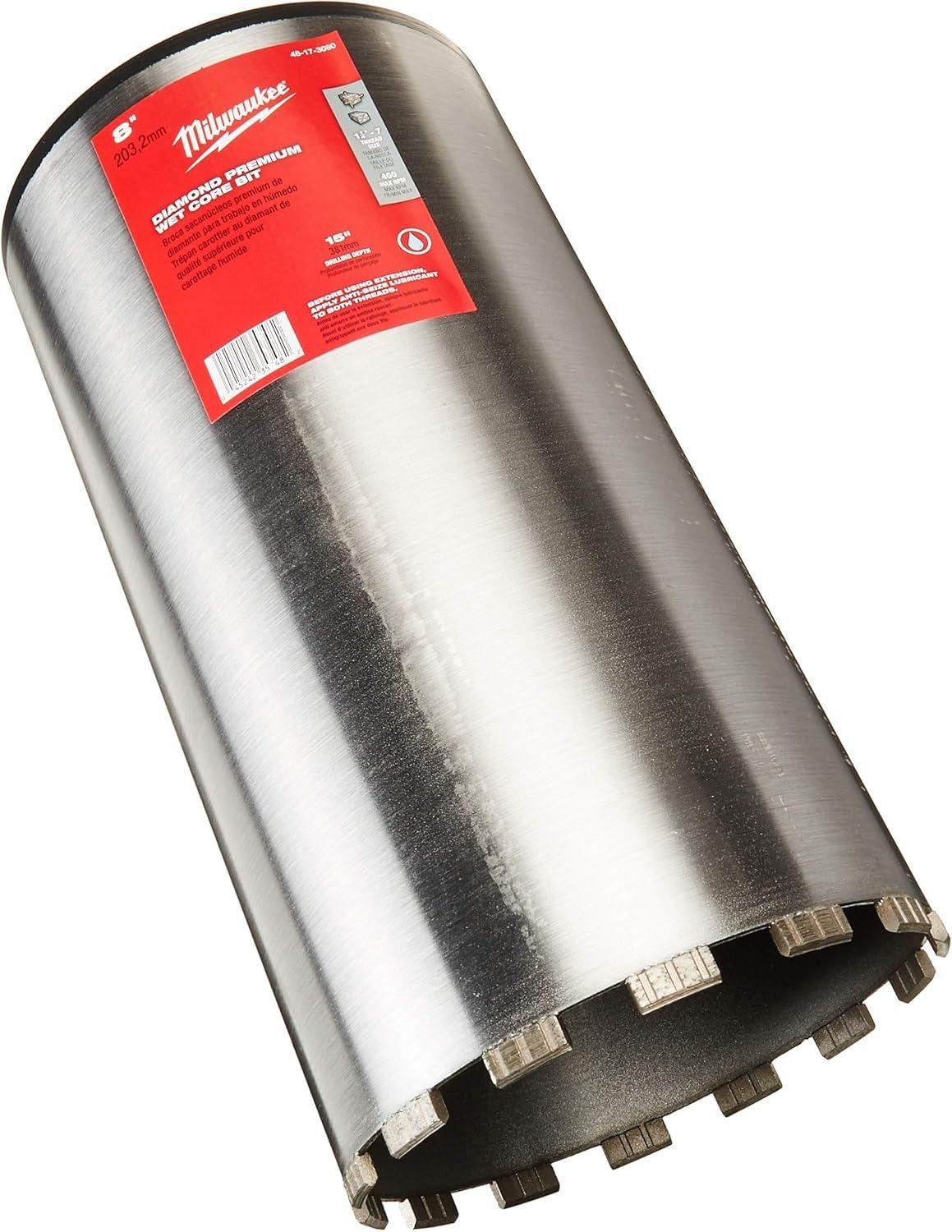 Milwaukee  48-17-3080 8" Diamond Premium Wet Core Bit - Silver - Excellent