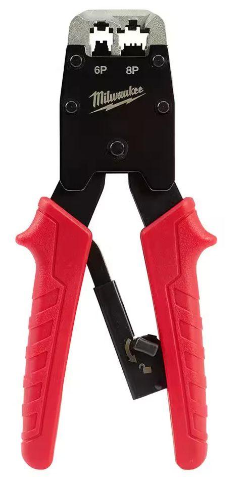 Milwaukee  48-22-3075 Ratcheting Modular Crimper - Red - Excellent