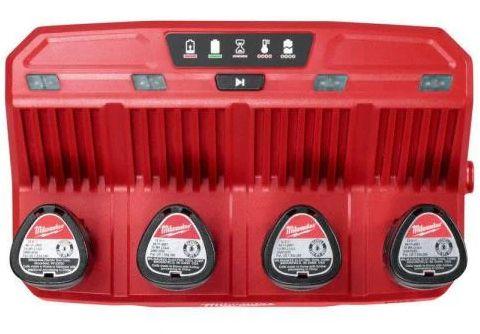 Milwaukee  48-59-1204 M12 Four Bay Sequential Charger - Red - Excellent