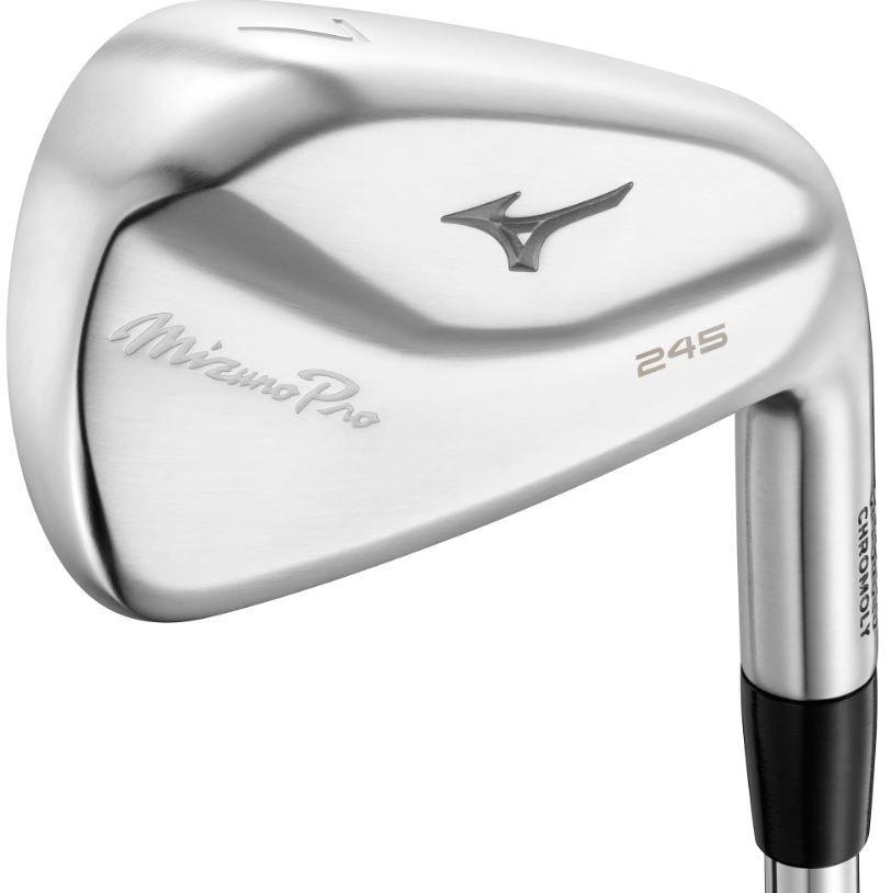 Mizuno  Pro 245 Iron Right Handed 4-PW GW Iron Set True Temper Dynamic Gold Mid 115 Steel Shaft Stiff Flex Golf Club - Silver - Good