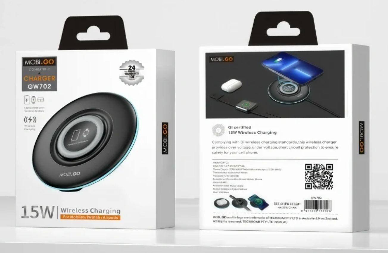 Refurbished Mobigo GW702 15W Wireless Charger Pad - Reebelo US