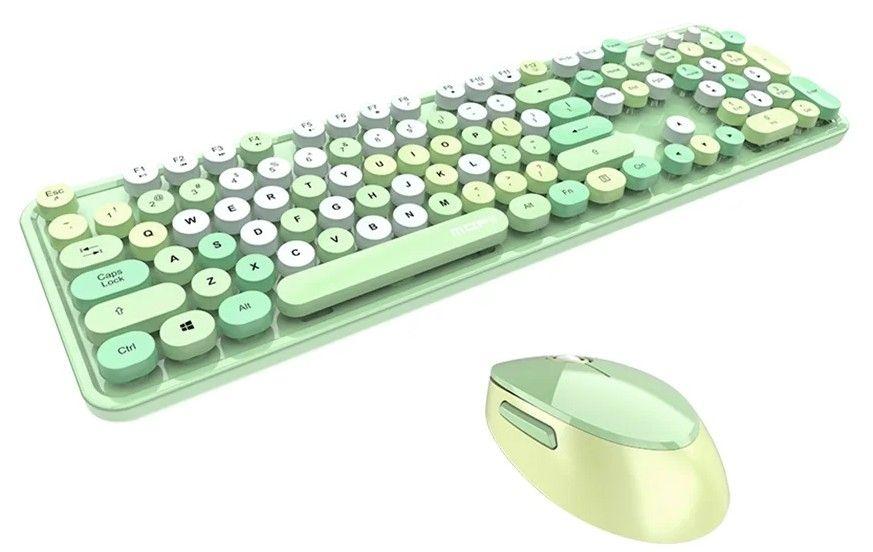 Mofii  Sweet Wireless Keyboard Mouse Set - Green - Excellent