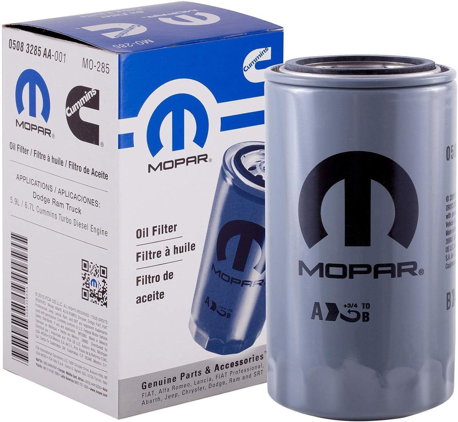 Mopar  5083285AA Dodge Oil Filter  - Gray - Excellent