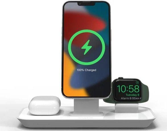 Mophie  3-in-1 Stand MagSafe Charger - White - Excellent