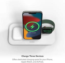 Mophie 3-in-1 Stand MagSafe Charger - White