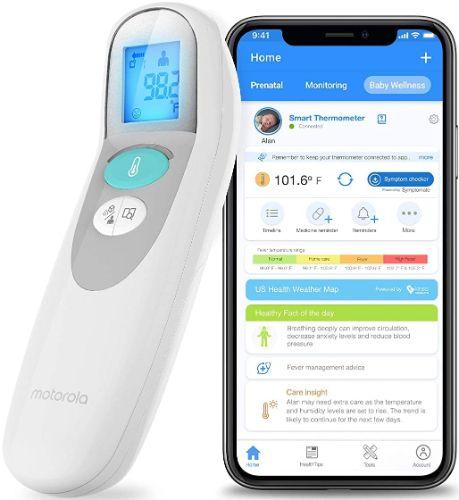 Motorola  Care+ 3-in-1 Smart Thermometer - White - Premium