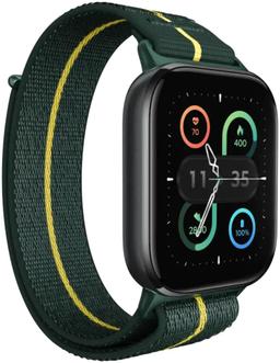 Motorola Moto Watch Fit - 48.26mm - Black Aluminum Case with Pantone Trekking Green Fabric Fabric Band