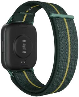 Motorola Moto Watch Fit - 48.26mm - Black Aluminum Case with Pantone Trekking Green Fabric Fabric Band