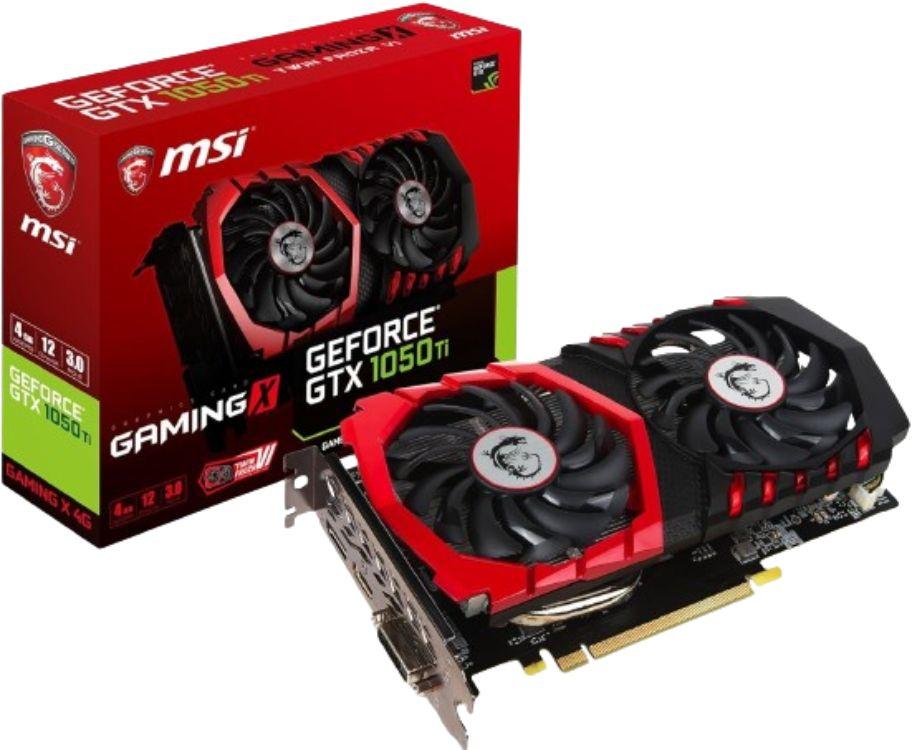 MSI  GeForce GTX 1050 Ti Gaming X 4G - Red/Black - Excellent