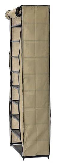 Muscle Rack Shoe Organizer with Cover (30-Pair) - Brown