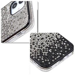 MyBat Airium Crystals Sparks Phone Case for iPhone 12 Mini - Clear / Black Crystals - Brand New