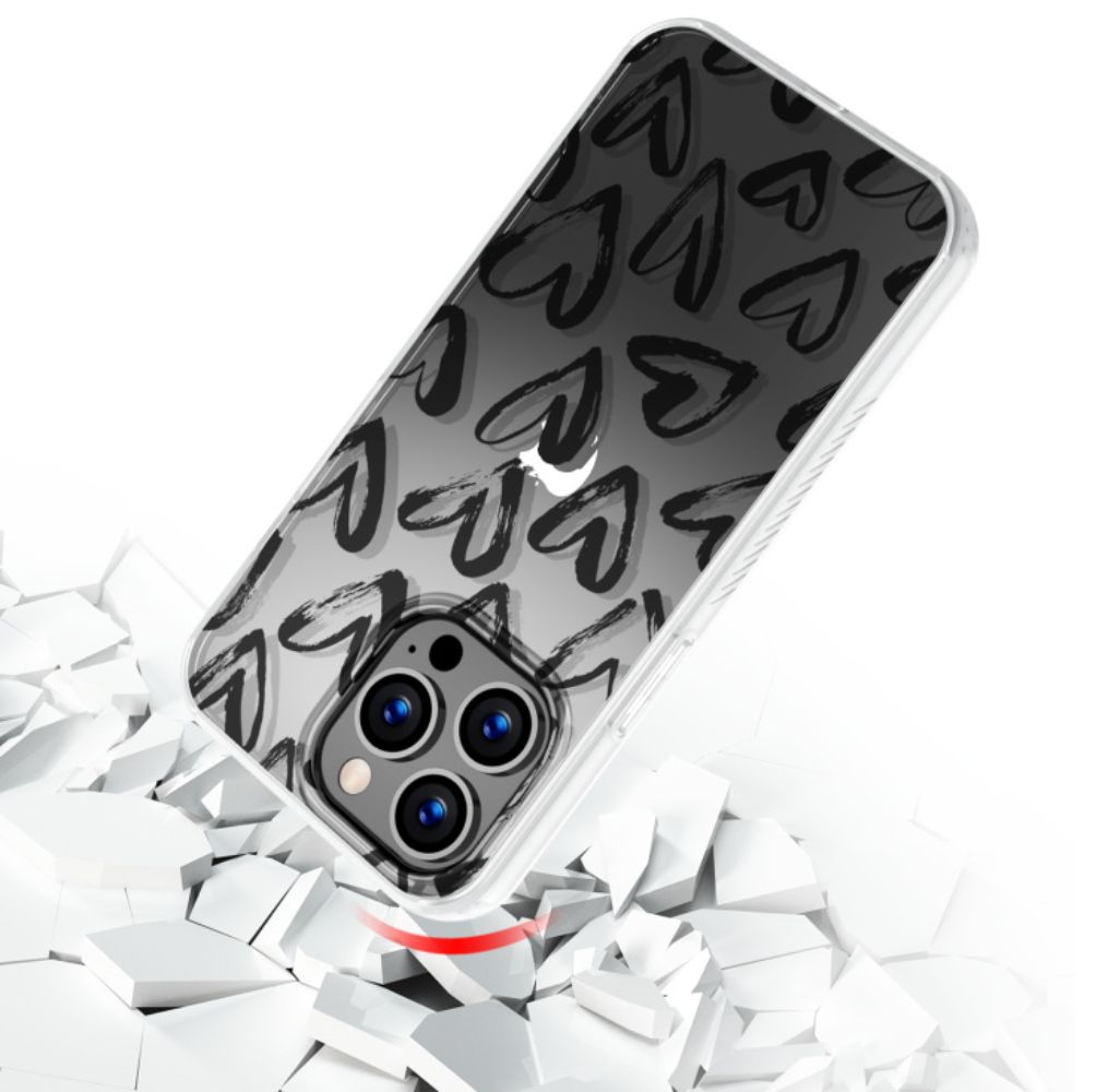 MyBat Pro Mood Series Phone Case for iPhone 13 Pro - Black Hearts - Brand New