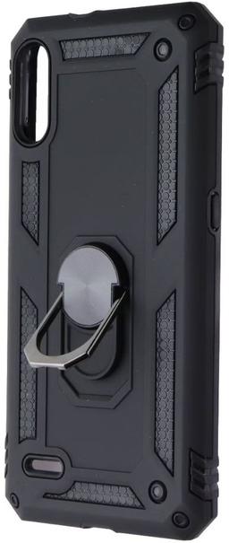 Mybat Rugged Phone Case with Ring Stand for LG K22 - Black - Brand New