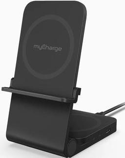myCharge 3-in-1 Fast Wireless Charging Stand - Black