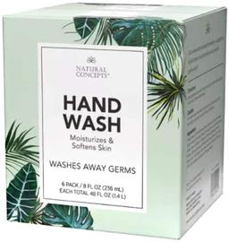 Natural Concepts Hand Wash Pump Bottles 8 oz (6-Pack) - Green