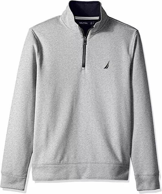 Nautica  Men's Quarter Zip Sweater (X Large) - Gray - Brand New