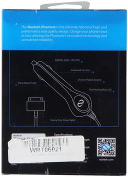 NAZTECH Rapid Car Charger for Apple iPod/iPhone 4 - Piano Black - Brand New