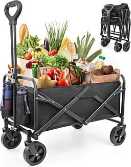 Neo-Tec Collapsible Foldable Wagon Bike - Black