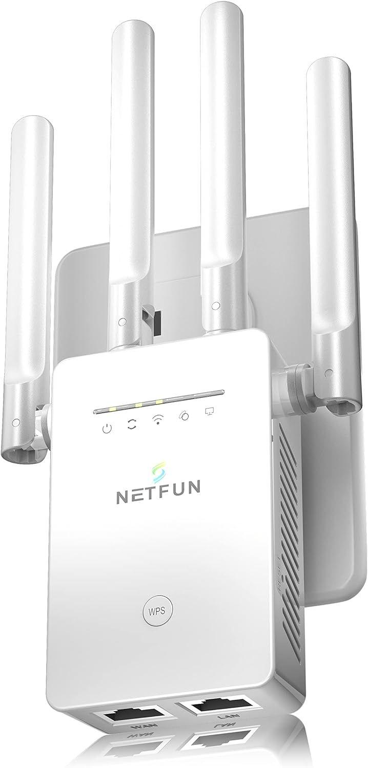 Netfun  300 Mbps Wifi Range Extender - White - Premium