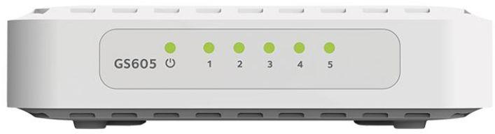 NetGear  5 Port Gigabit Ethernet Switch (GS605) - White - Excellent