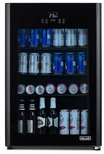 NewAir Beer Fridge Froster 125 Can Freestanding in Black with Party an