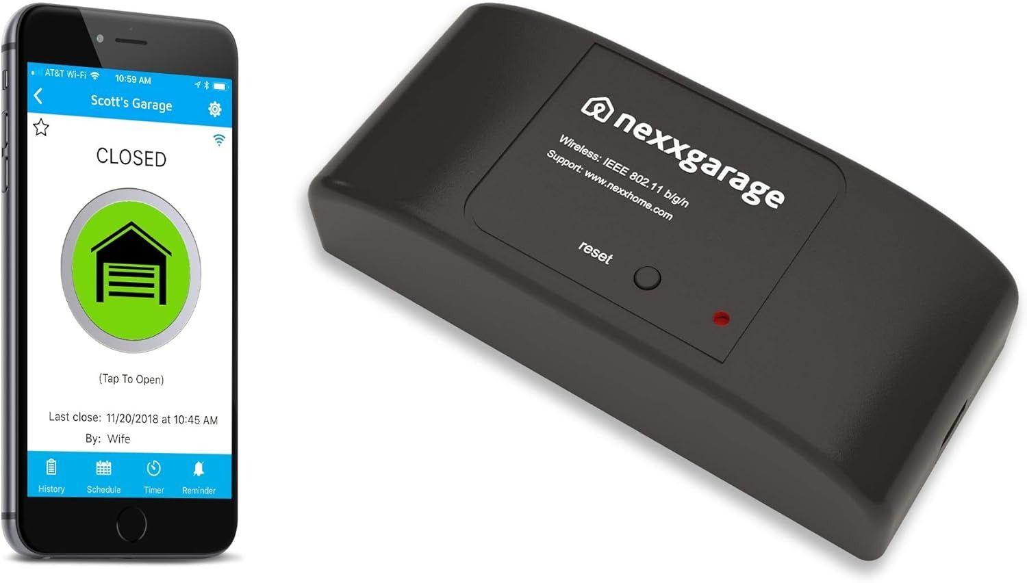 Nexx Garage  NXG-100B Smart Garage Opener - Black - Excellent